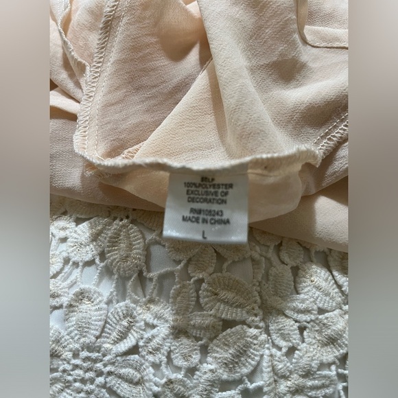 h.i.p. Victorian crochet long alive blouse tunic Sz L - Picture 7 of 7